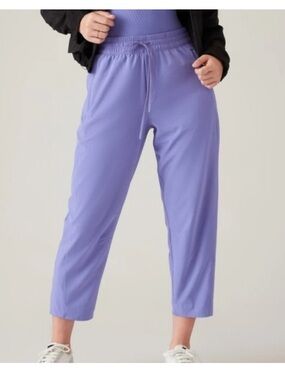 Athleta Arrival Pants Dark Adonis Blue Purple Tapered Ankle